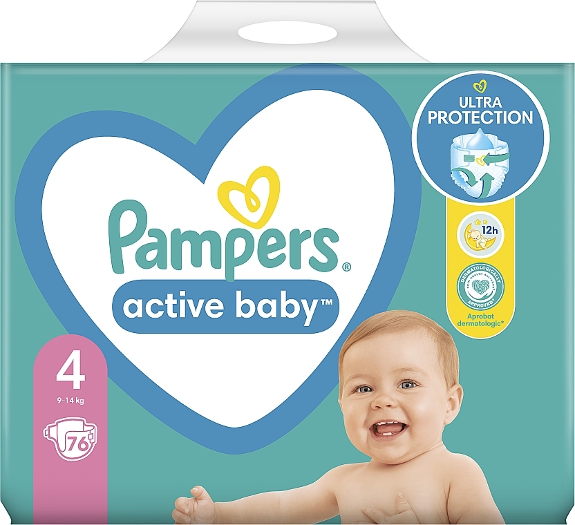 pampers active baby 3 midi 4-9kg giant pack 90 szt