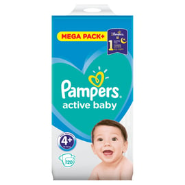 pampers active baby 4+ maxi plus 120 szt