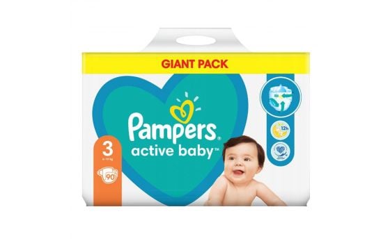 pampers active baby dry 3 90