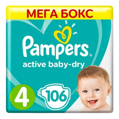 pampers active baby dry 4 106 szt