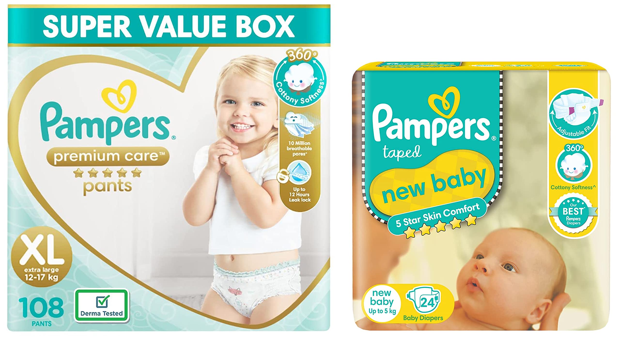 pampers active baby vs pampers premium care