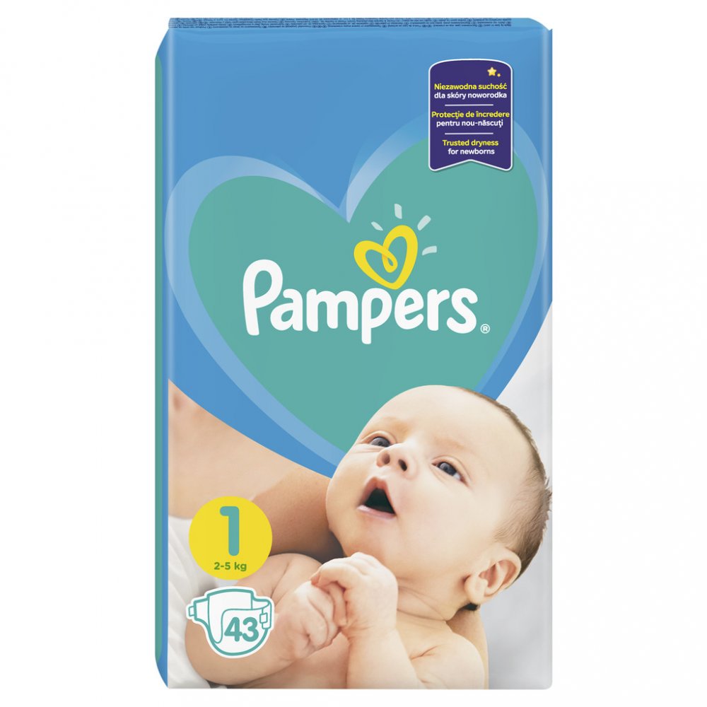 pampers active dry 1 43 szt