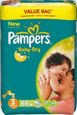 pampers baby dry 3 66 stück