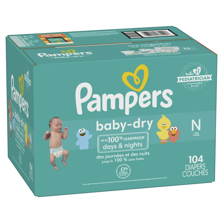 pampers box baby dry