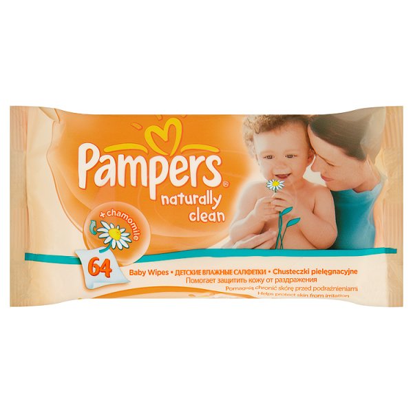 pampers natural clean chusteczki pielęgnacyjne 64 szt