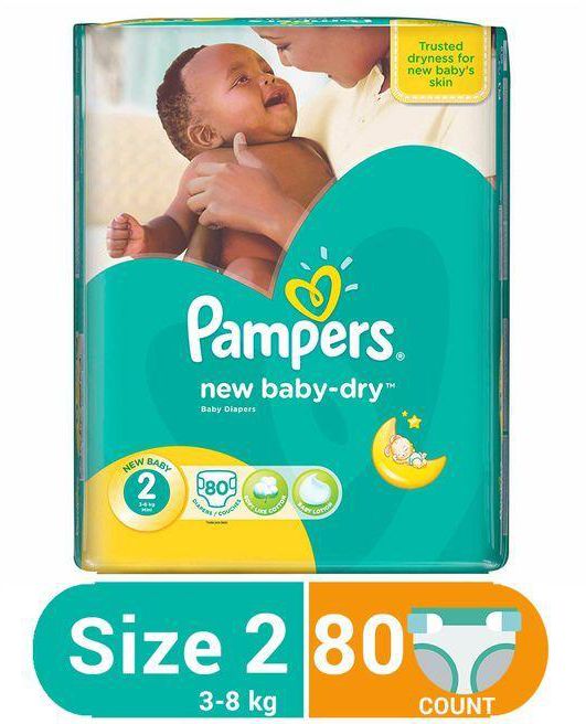 pampers new baby dry 2 80