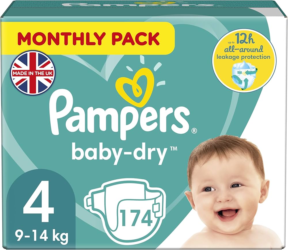 pampers new baby dry giga box 144