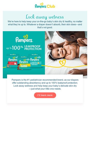 pampers newslatter