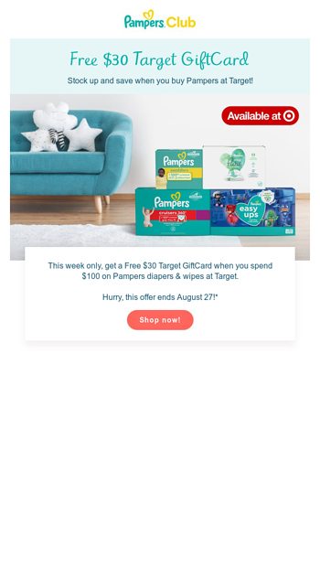 pampers newsletter