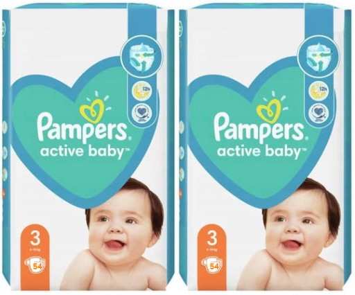 pampers pieluchy active baby 3 midi 5-9kg 108 szt