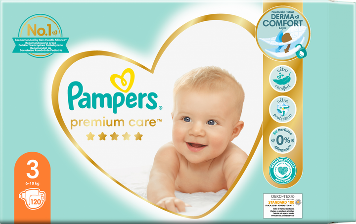 pampers premium care 120 szt 6 do 10 kg