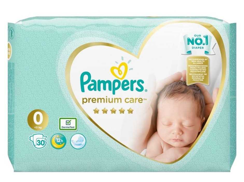 pampers premium care 1barwiące na niebiesko