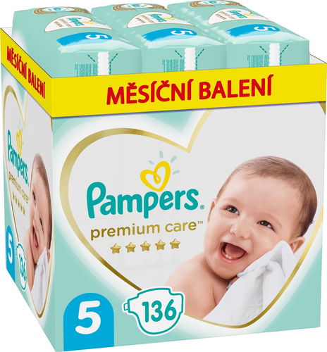 pampers premium care 5 junior 136 szt