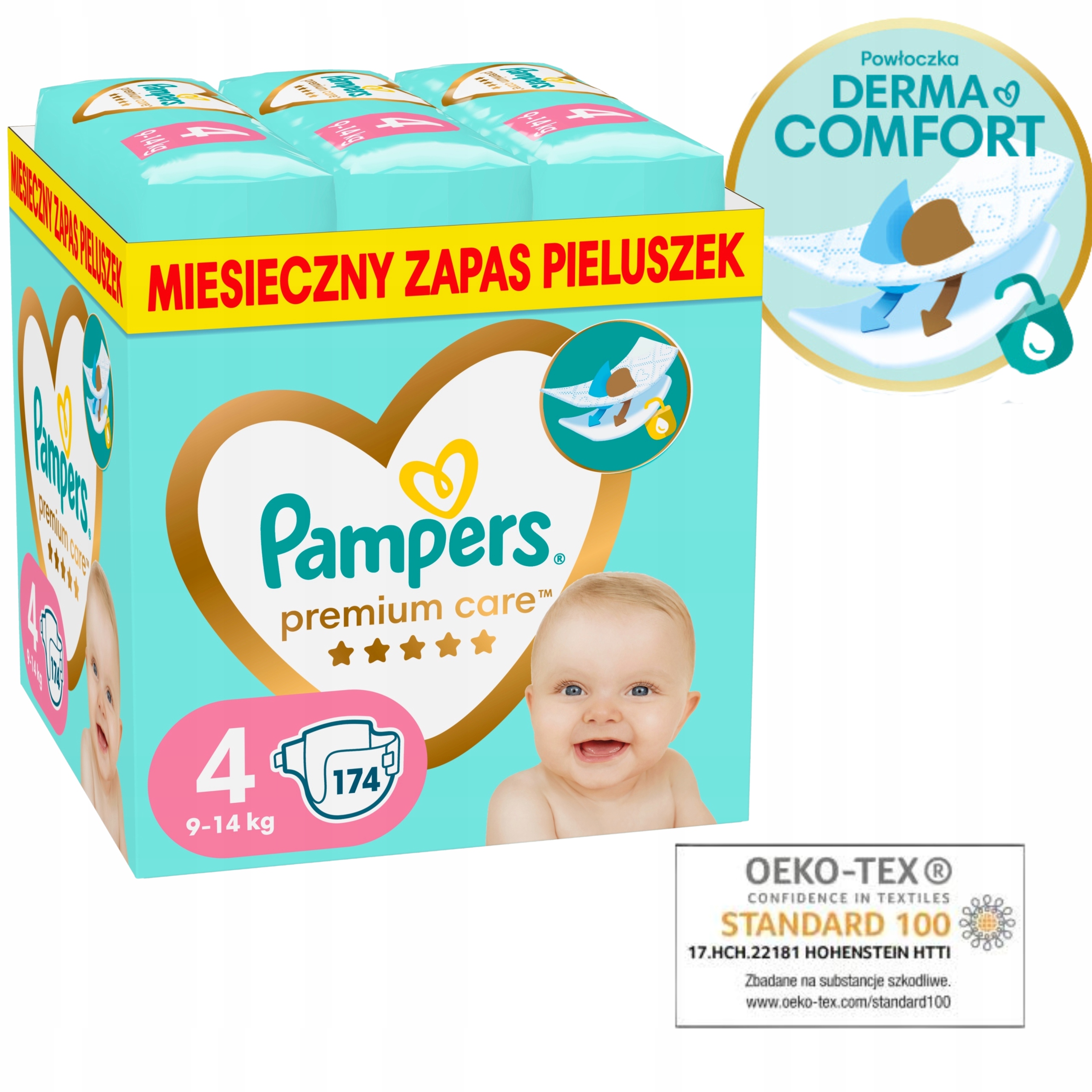 pampers premium care pieluchy 4 maxi 168 szt