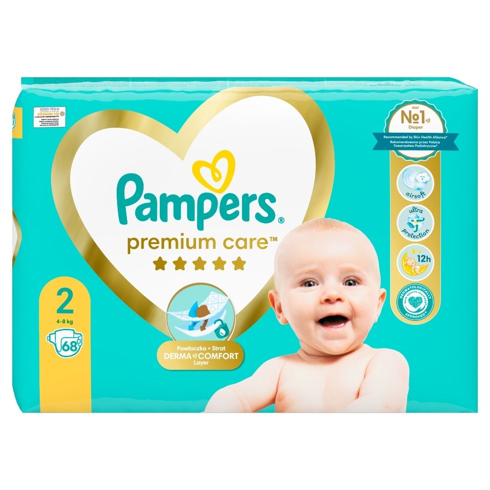 pampers premium care z wskaźnikiem wilgotności 22 szt