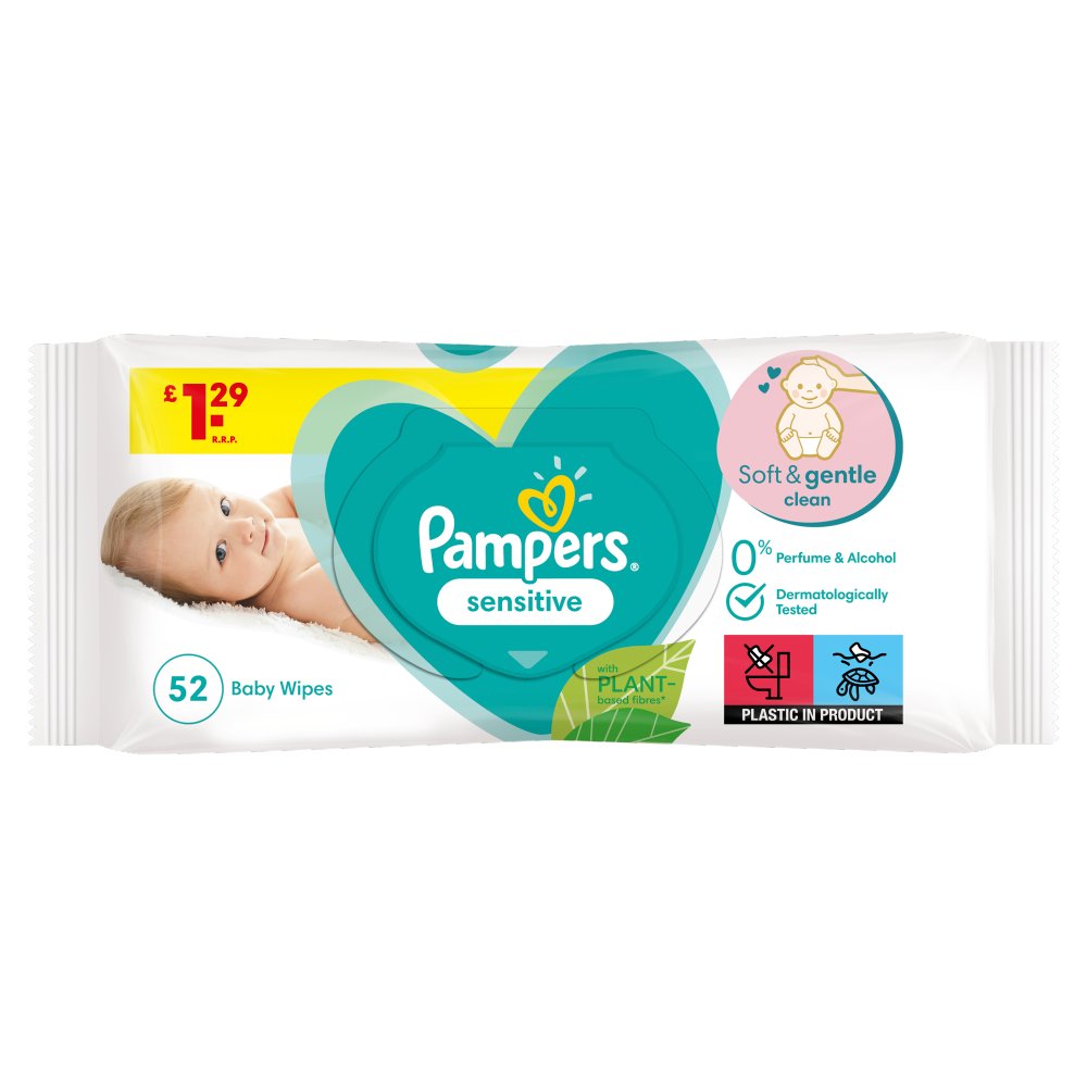 pampers sensitive 12x52