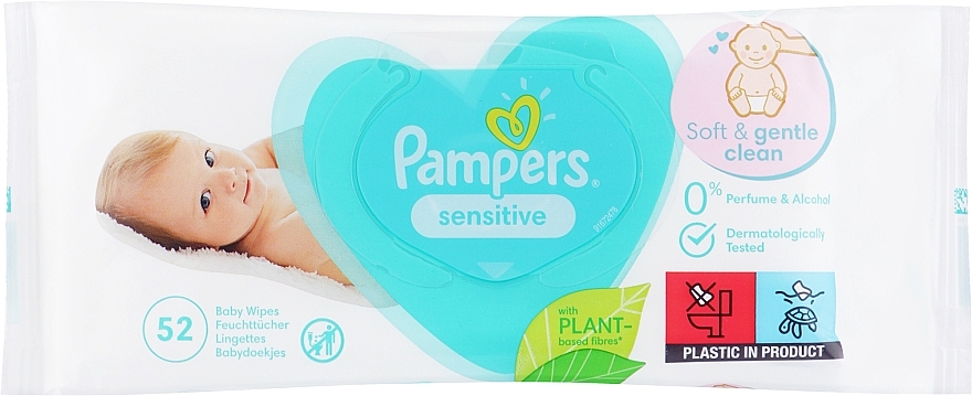 pampers sensitive chusteczki dla niemowląt 4x56 szt