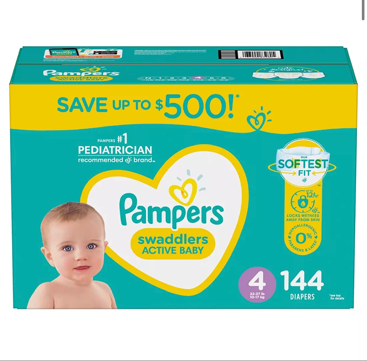 pampers swaddlers diapers size