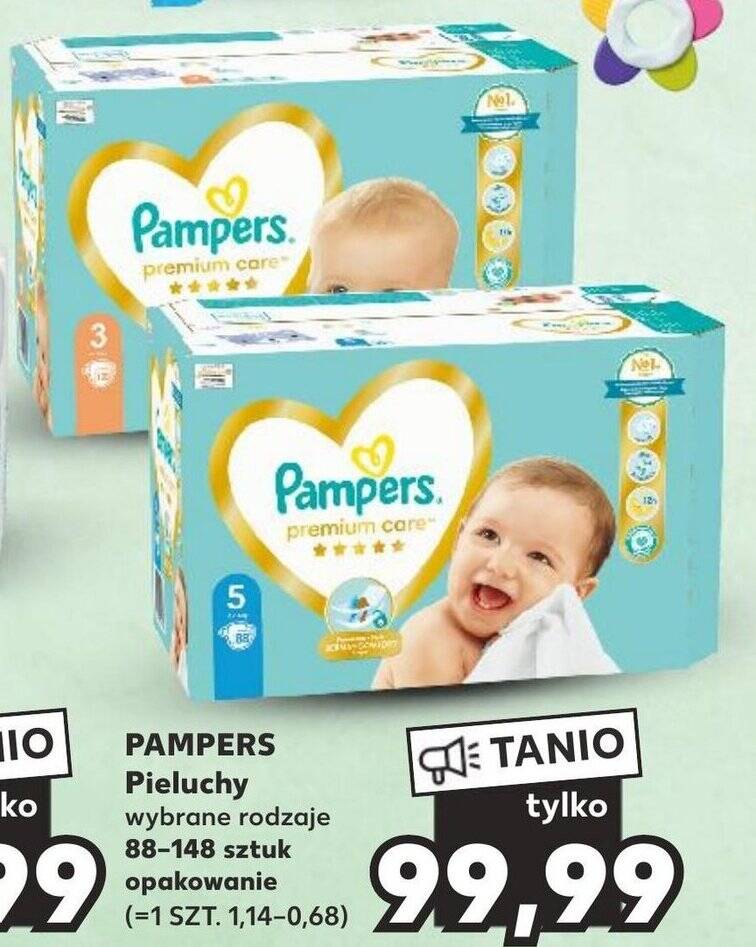 pampersy pampers 88 sztuk 1 cena