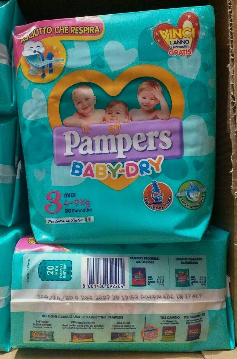 pannolini pampers 80 taglia 1