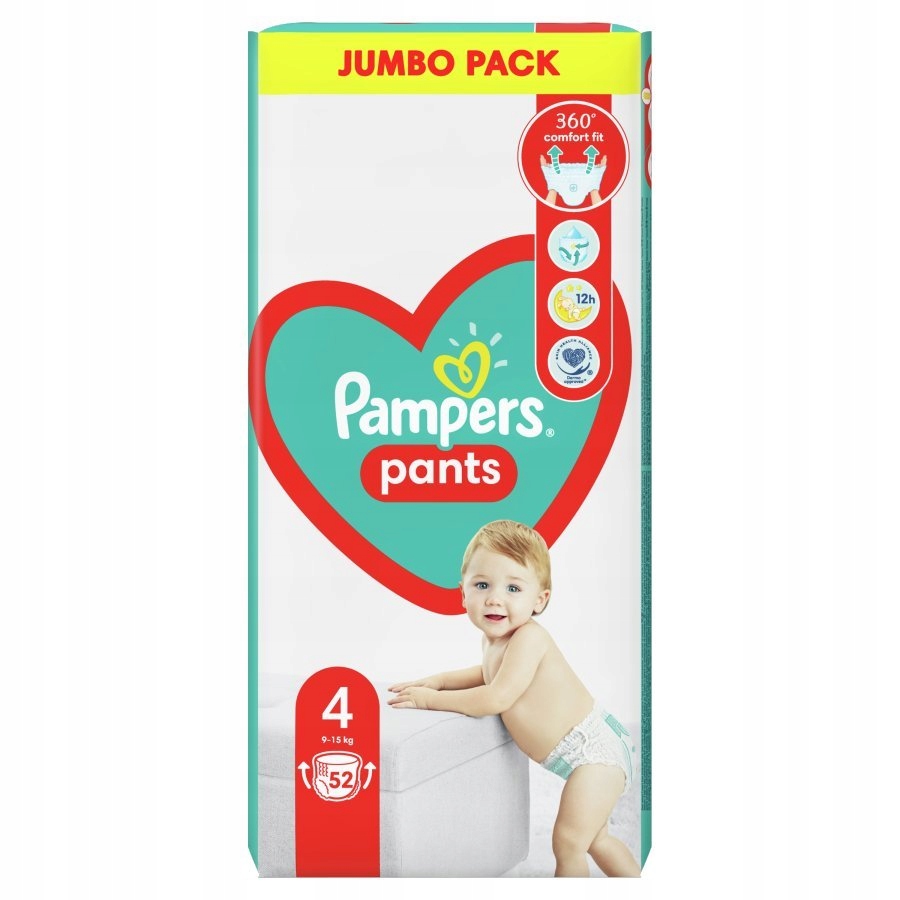 pieluchomajtki pampers 52szt