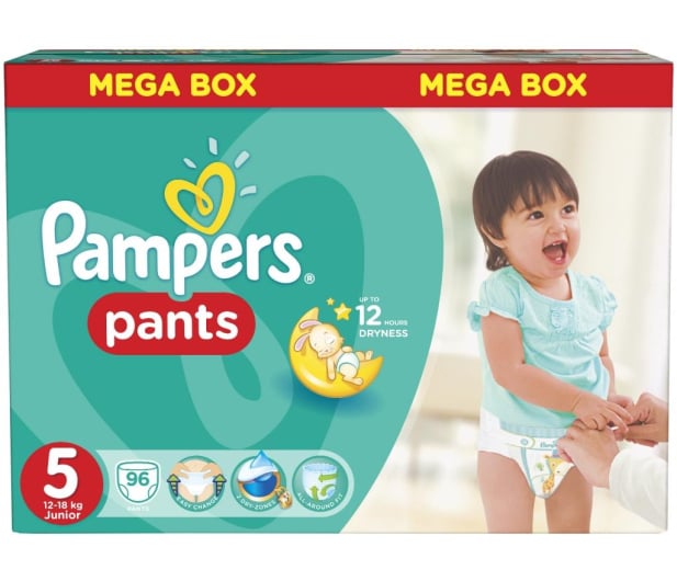 pieluchomajtki pampers pants 5 mega box junior 96szt