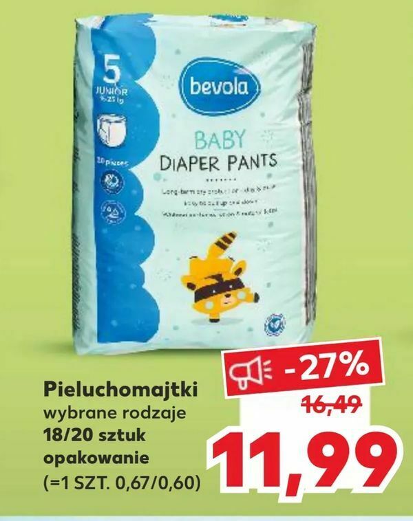 pieluchomajtki rozmiar 5 kaufland