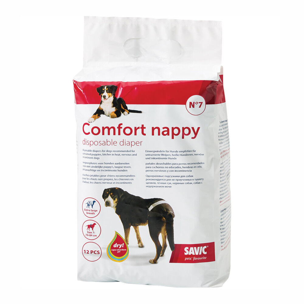 pieluchy dla psów savic comfort nappy 12 sztuk