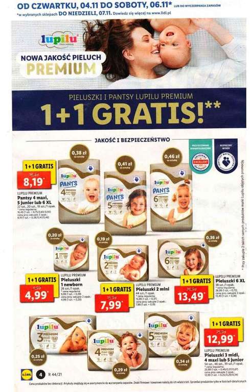 pieluchy lupilu 5 lidl cena