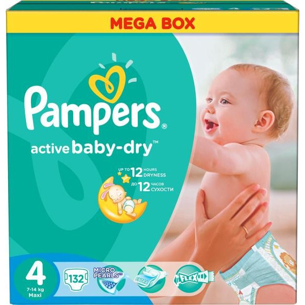 pieluchy pampers active baby mega box plus 4 maxi xxl