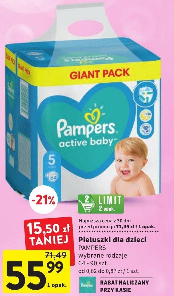 pieluchy pampers intermarche