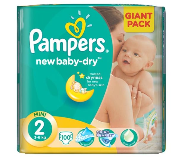 pieluchy pampers new baby dry 2 mini 100szt