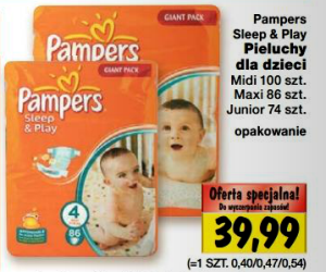 pieluchy pampers sleep and play kaufland