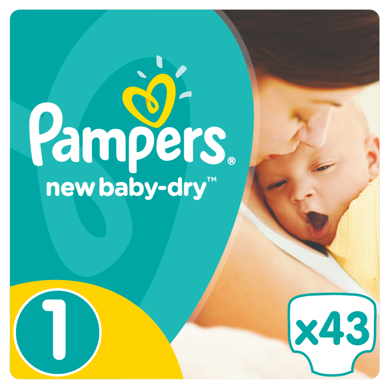 pieluszki pampers new baby 1 opakowanie 43 szt