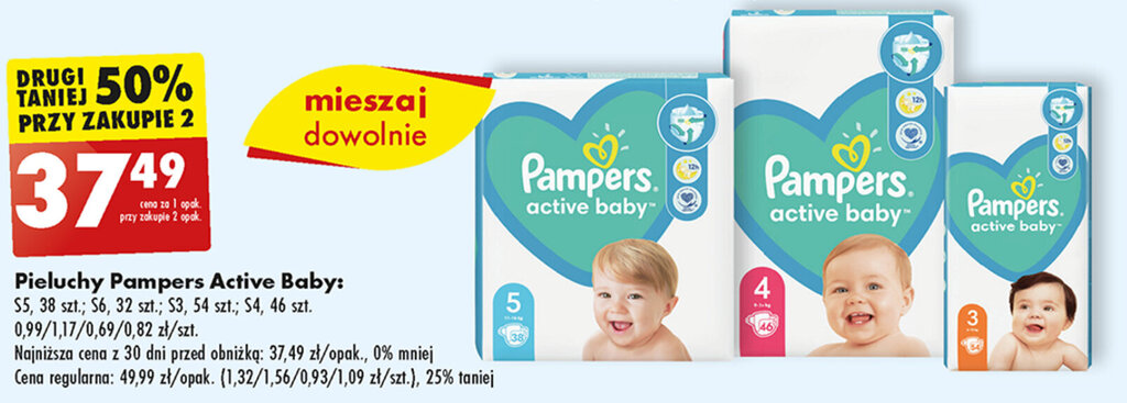 promocja pampers 49 99