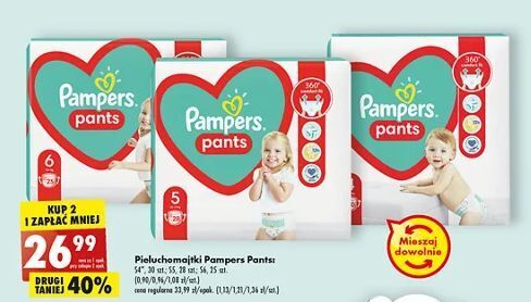promocje pieluch pampers pants 6