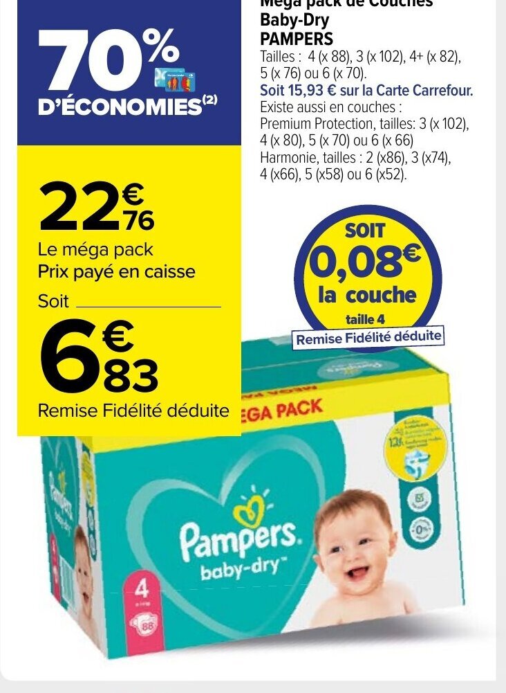 promotion couches pampers