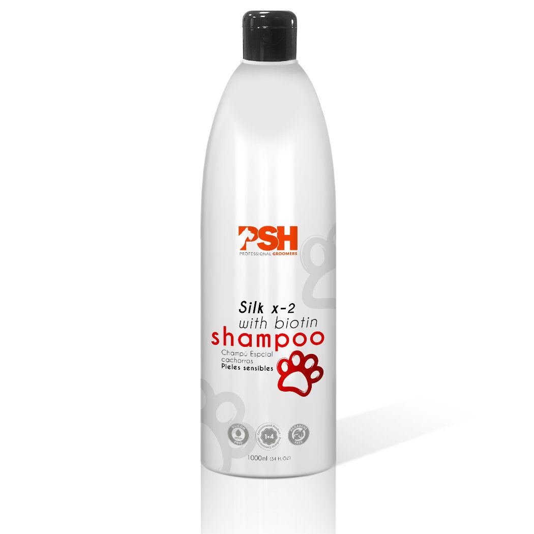 psh szampon z biotyną dla psów długowłosych silk x2