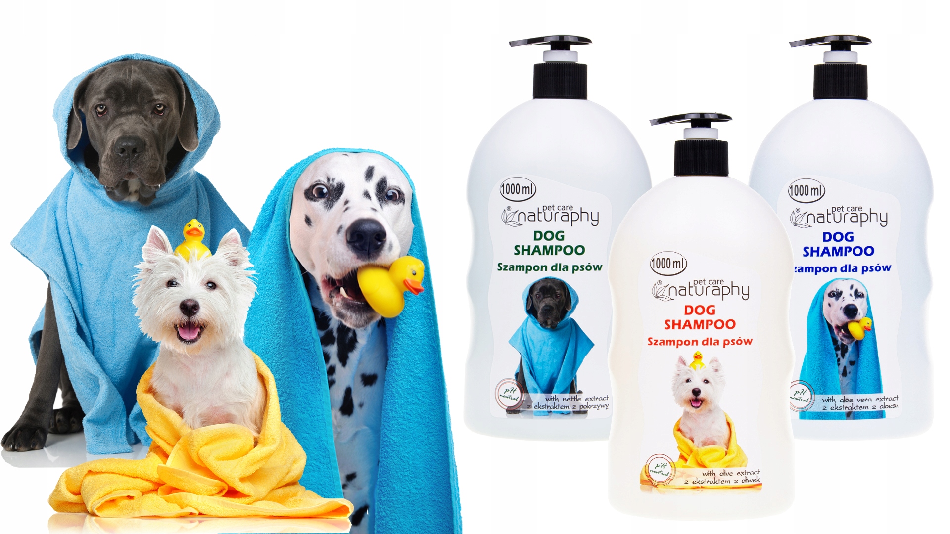 reklama produktu szampon dla psow