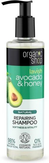 rganic shop rewitalizujący szampon do włosów avocado i miód