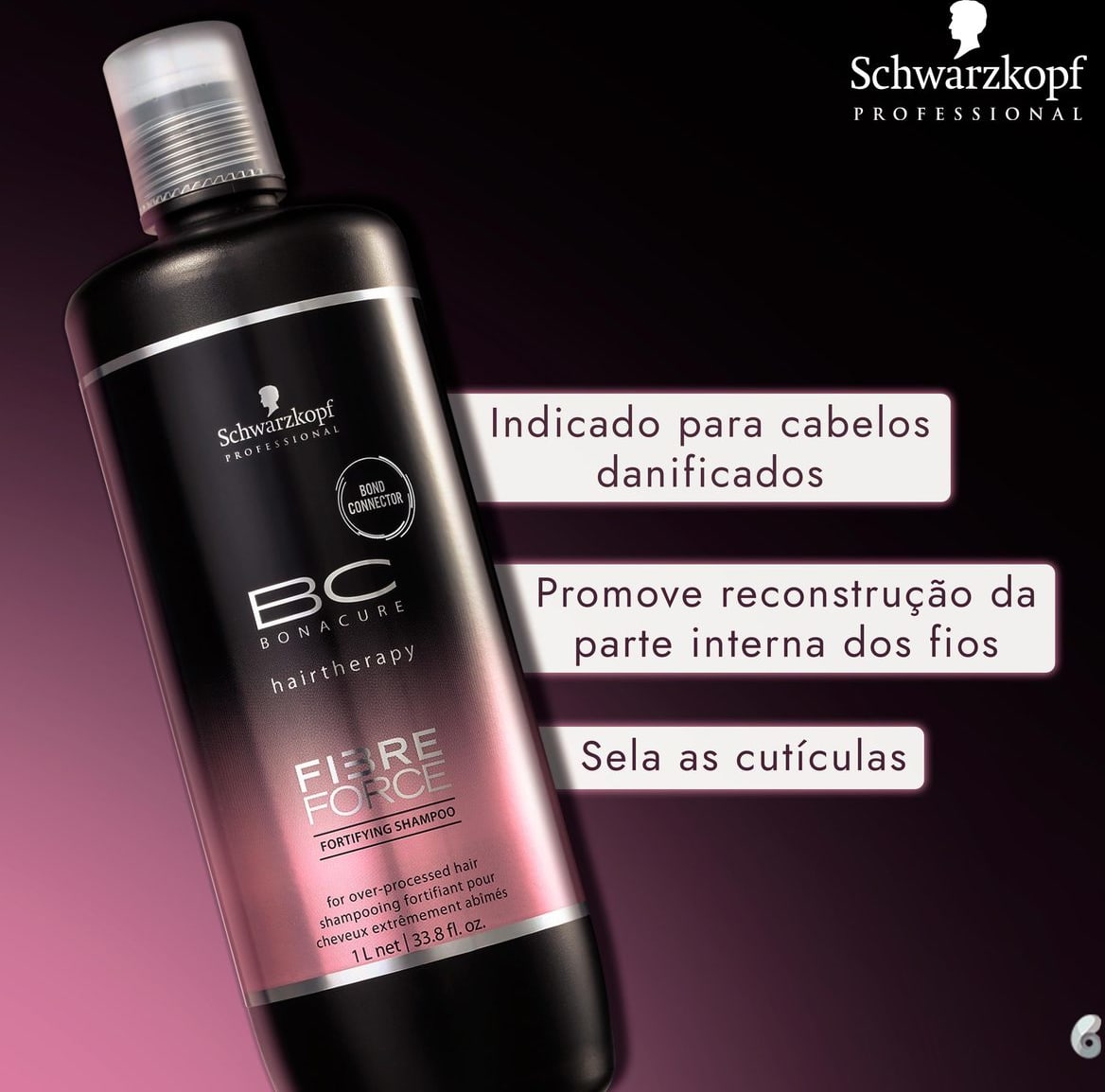 schwarzkopf bc bonacure fibreforce shampoo 1000ml w szampon do włosów