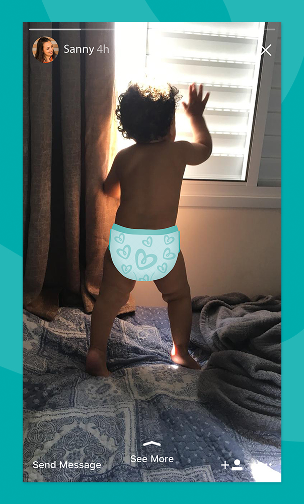 stickers on box pampers