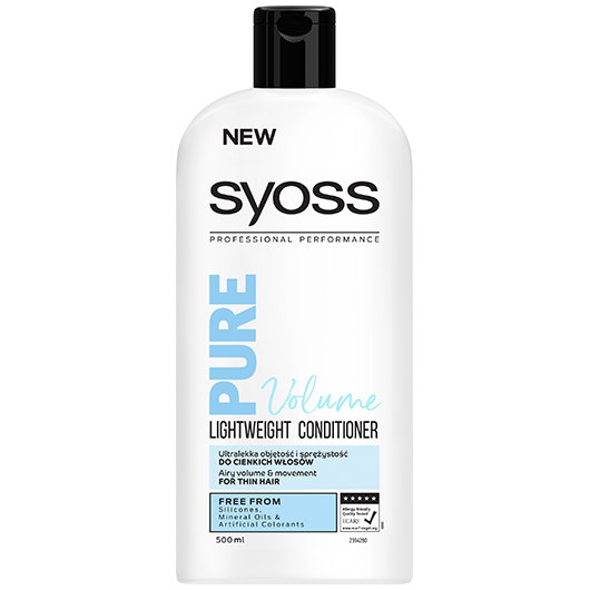 syoss pure volume ultralekka odżywka do cienkich włosów 500 ml