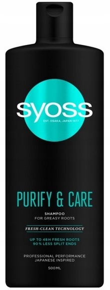 syoss purify & care szampon do włosów 500 ml