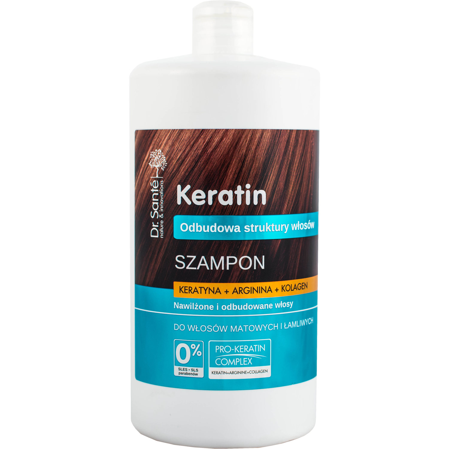 szampon 0 sls i parabenów z keratyną