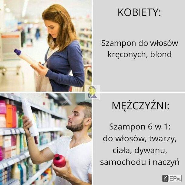 szampon dla kobiet ws dla mężczyzn