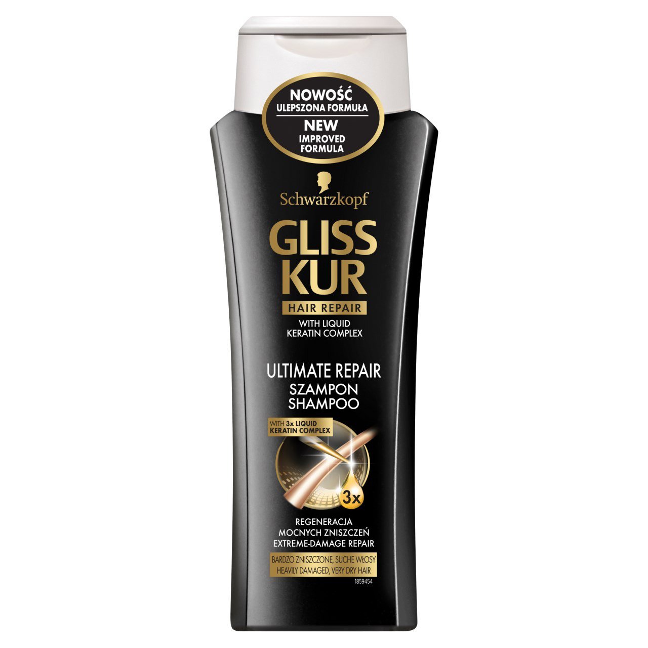 szampon gliss kur hair repair with liquid keratin complex