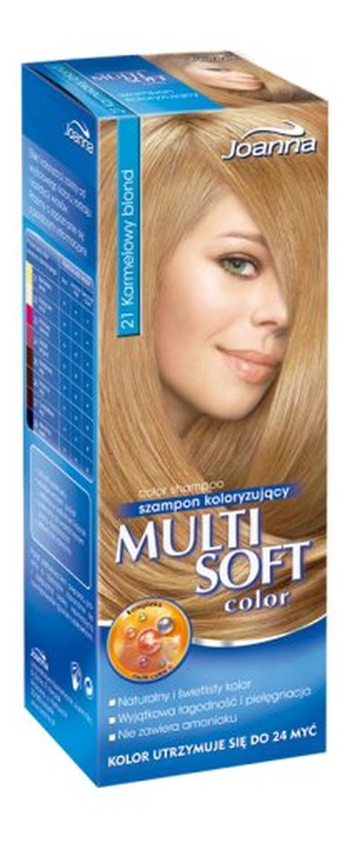 szampon koloryzujący joanna multi soft color karmelowy blond 21