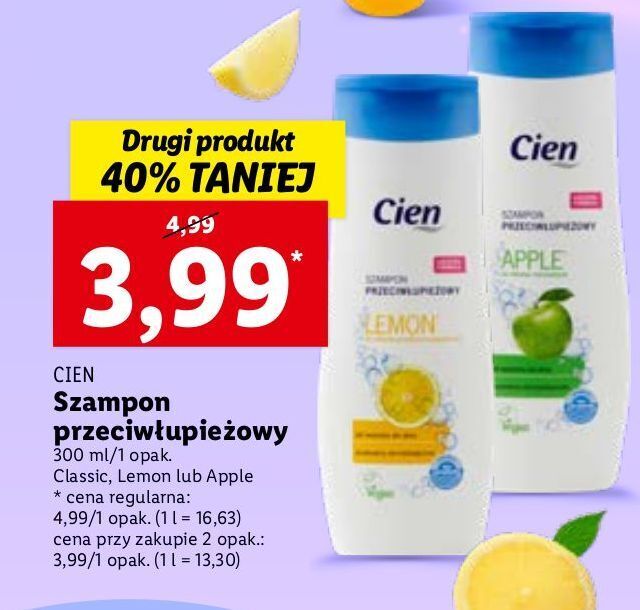 szampon przeciwłupieżowy cien lidl