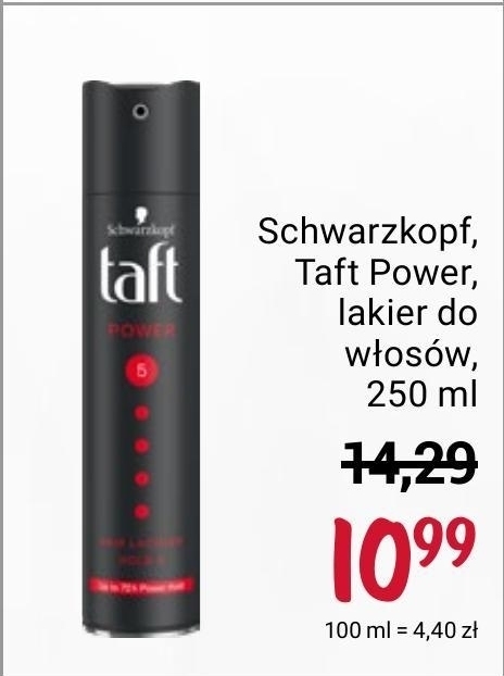 taft pure lakier do włosów rossmann